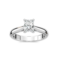 Solitaire Radiant Cut Cathedral Engagement Ring