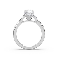 Solitaire Round Cut Cathedral Engagement Ring