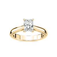 Solitaire Radiant Cut Cathedral Engagement Ring