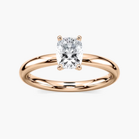 Four-Prong Cushion Solitaire Engagement Ring