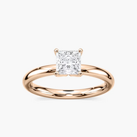 Four-Prong Princess Cut Solitaire Engagement Ring