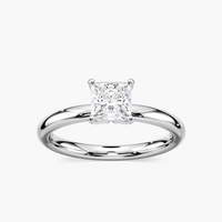 Four-Prong Princess Cut Solitaire Engagement Ring