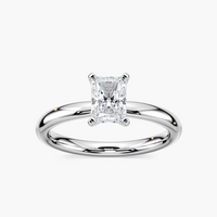 Four-Prong Radiant Cut Solitaire Engagement Ring