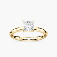 Four-Prong Princess Cut Solitaire Engagement Ring
