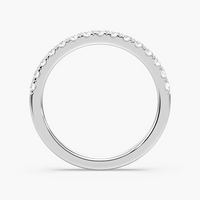 Round Shaped Pave Set Wedding Band