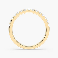 Round Shaped Pave Set Wedding Band