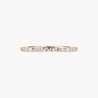 Round Shared Prong Wedding Band