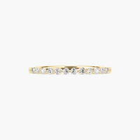 Round Shared Prong Wedding Band