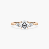 Round Cut Three Stone Engagement Ring