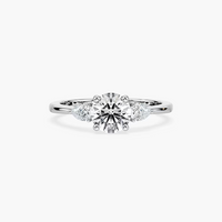 Round Cut Three Stone Engagement Ring