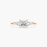 Princess Cut Three Stone Engagement Ring