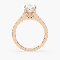 Pavé Set Marquise Cut Engagement Ring