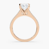 Pavé Set Radiant Cut Engagement Ring