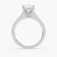 Pavé Set Marquise Cut Engagement Ring