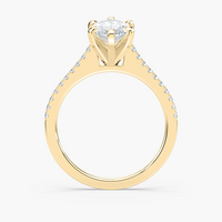 Pavé Set Marquise Cut Engagement Ring