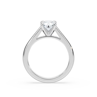 Solitaire Cushion Cut Cathedral Engagement Ring