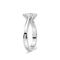 Solitaire Pear Cut Cathedral Engagement Ring