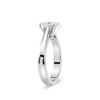 Solitaire Princess Cut Cathedral Engagement Ring