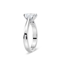 Solitaire Radiant Cut Cathedral Engagement Ring