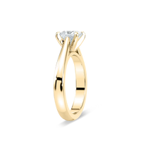 Solitaire Princess Cut Cathedral Engagement Ring