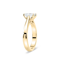 Solitaire Radiant Cut Cathedral Engagement Ring