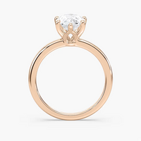 Delicate Four-Prong Pear Shaped Solitaire Engagement Ring