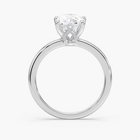 Delicate Four-Prong Pear Shaped Solitaire Engagement Ring