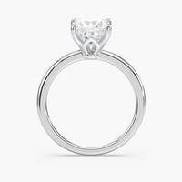 Delicate Four-Prong Princess Cut Solitaire Engagement Ring