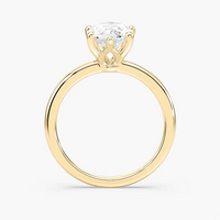 Delicate Four-Prong Pear Shaped Solitaire Engagement Ring