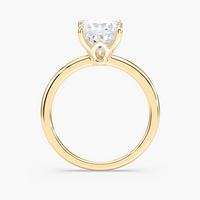 Delicate Four-Prong Princess Cut Solitaire Engagement Ring