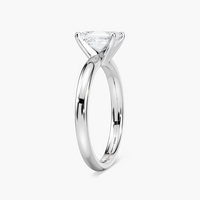 Four-Prong Emerald Cut Solitaire Engagement Ring