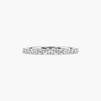 Round Shaped Pave Set Wedding Band