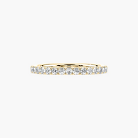 Round Shaped Pave Set Wedding Band