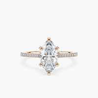 Pavé Set Marquise Cut Engagement Ring