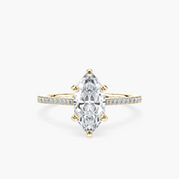 Pavé Set Marquise Cut Engagement Ring