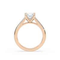 Solitaire Princess Cut Cathedral Engagement Ring