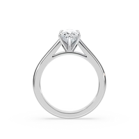 Solitaire Pear Cut Cathedral Engagement Ring