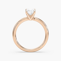 Four-Prong Emerald Cut Solitaire Engagement Ring