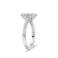 Marquise Shared Prong Engagement Ring with Hidden Halo