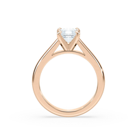 Solitaire Asscher Cut Cathedral Engagement Ring