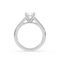 Solitaire Asscher Cut Cathedral Engagement Ring