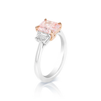 Cushion Cut Pink Diamond Engagement Ring