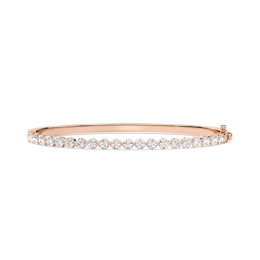Round Lab Grown Diamond Shared Prong Bracelet