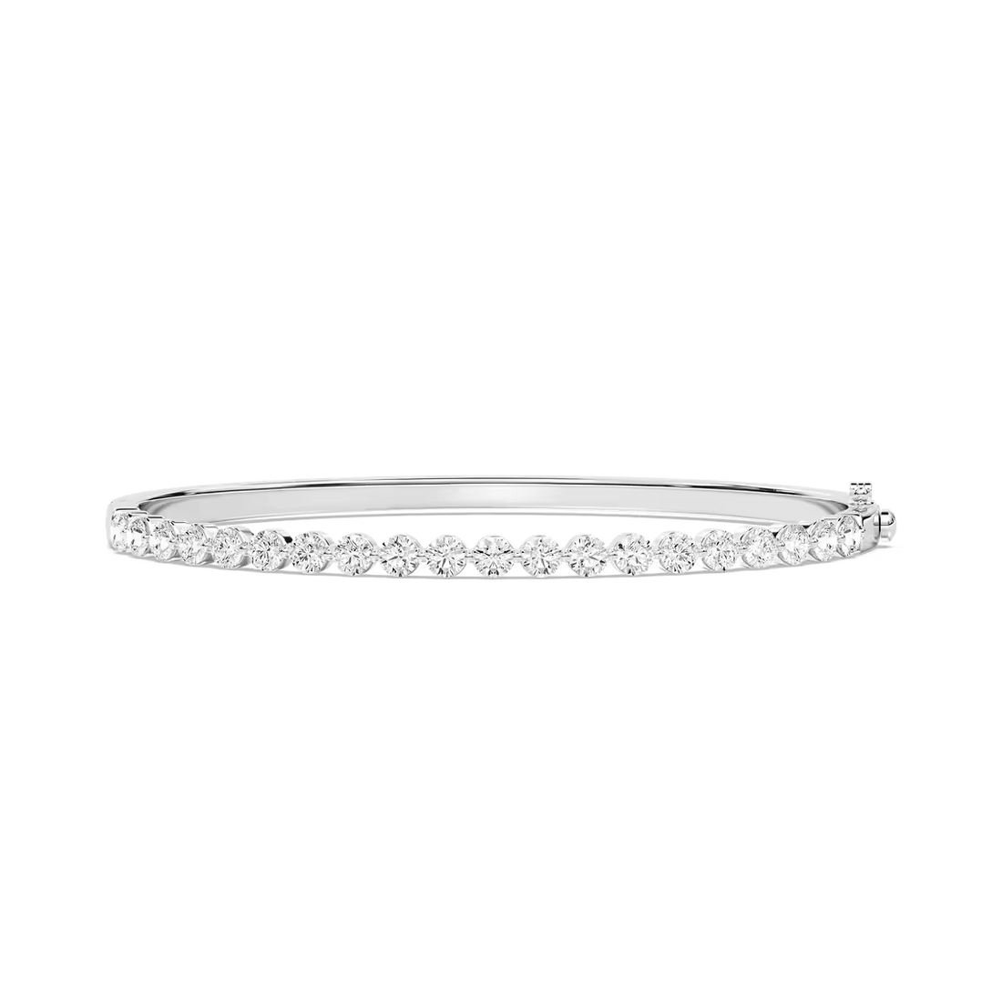 Round Lab Grown Diamond Shared Prong Bracelet