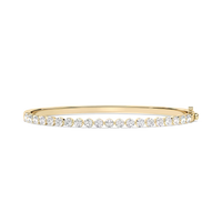 Round Lab Grown Diamond Shared Prong Bracelet