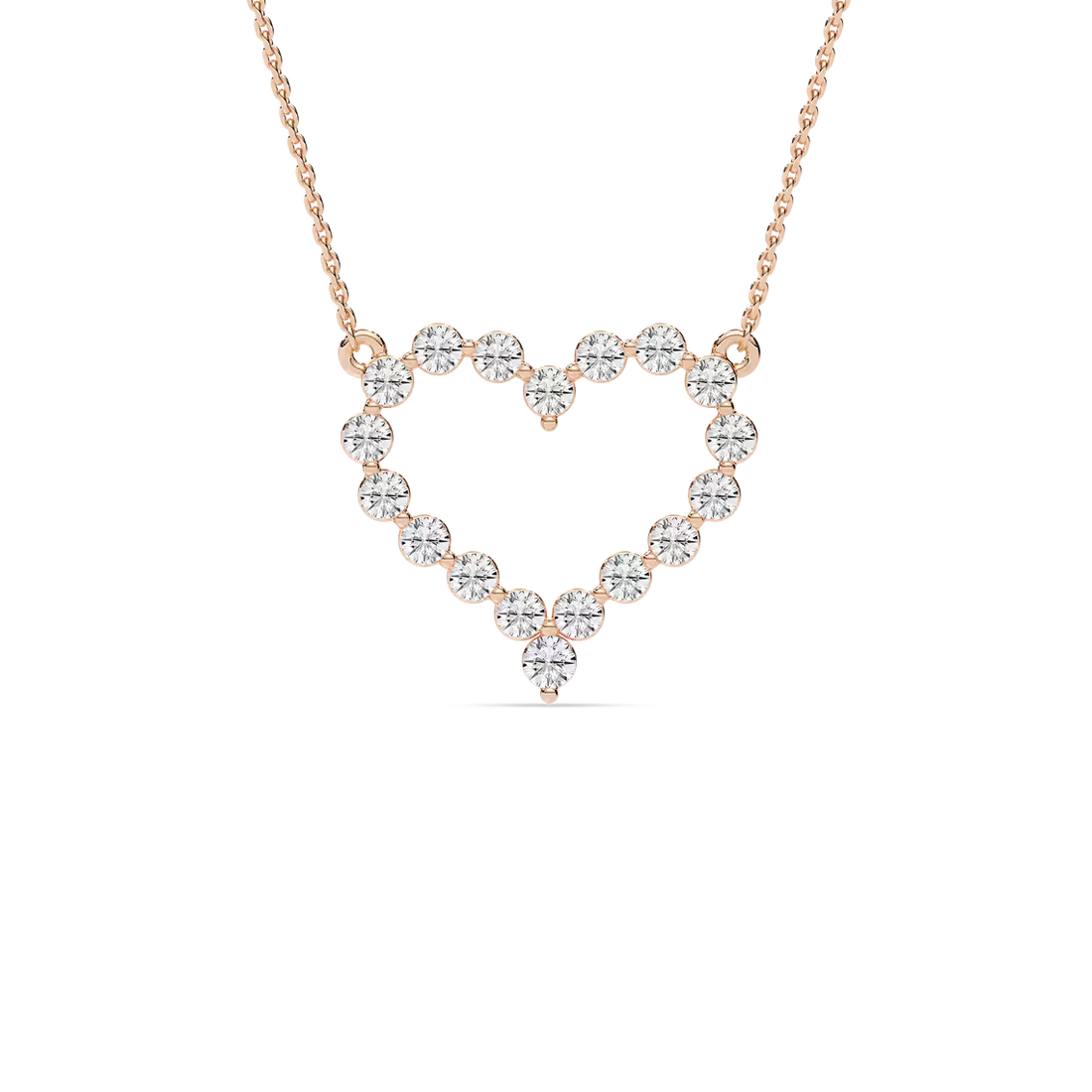 Heart Shape Lab Grown Diamond Necklace