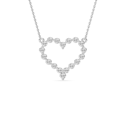 Heart Shape Lab Grown Diamond Necklace
