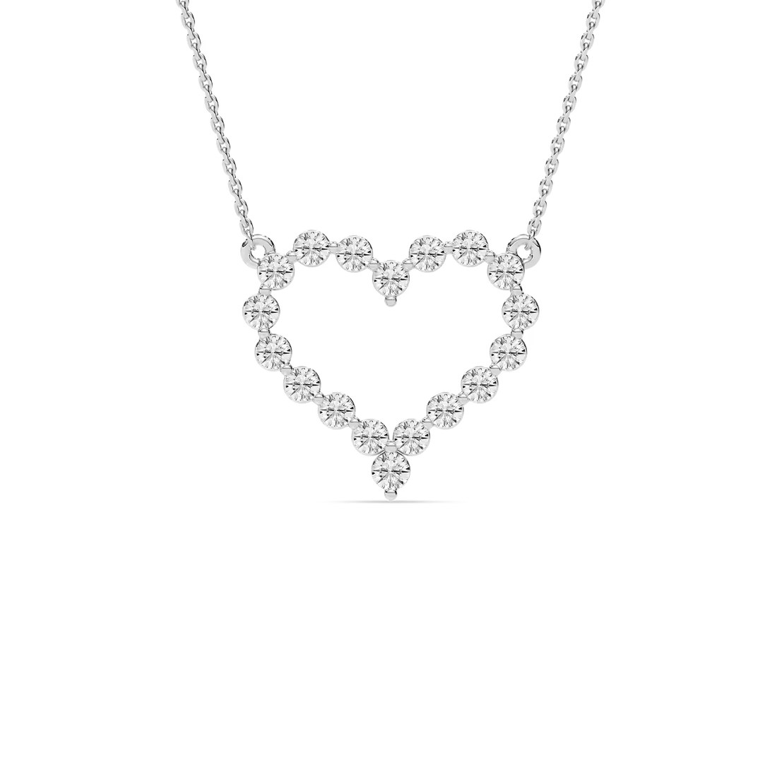 Heart Shape Lab Grown Diamond Necklace