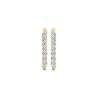 Marquise Cut Lab Grown Diamond Hoop Earrings