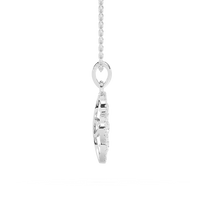 Flower Shape Lab Grown Diamond Necklace